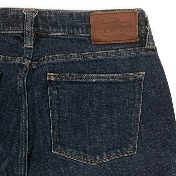 Vintage Lauren Ralph Lauren Dark Blue Wash Classic Bootcut Denim Jeans Womens 8P - Picture 7 of 14